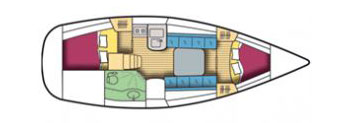 Gibsea 33 Yacht Layout 